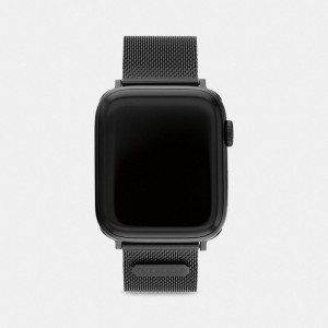 Black Coach Apple Watch® Strap, 42 Mm And 44 Mm Men Watches | 7129HOVKT