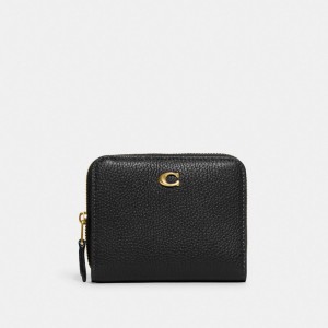 Black Coach Billfold Wallet Women Small Wallets | 0853ZEKUJ