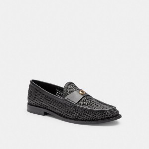 Black Coach Jolene Loafer Women Flats & Loafers | 9750AEDQR