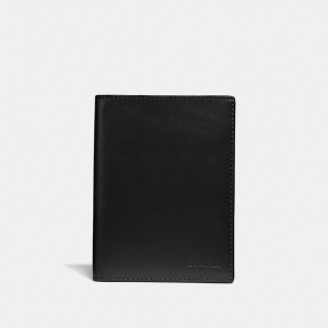 Black Coach Passport Case Women Tech & Travel | 1246ZFHTV