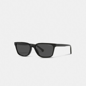 Black Coach Signature Workmark Square Men Sunglasses | 5437EZMGF