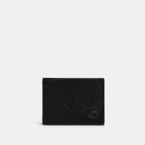 Black Coach Slim Billfold Wallet Men Billfolds | 8794DXAMO