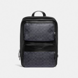 Black Copper / Grey / Black Coach Gotham In Signature Canvas Men Backpacks | 3068LFWYS