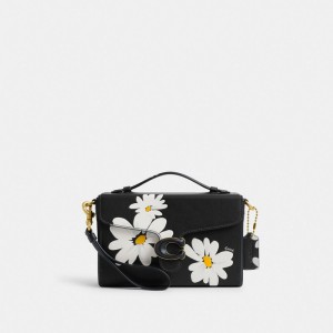 Black Multicolor Coach Tabby Box Bag With Floral Print Women Crossbody Bags | 3102XRIGT