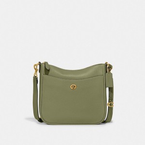 Brass/Moss Coach Chaise Women Crossbody Bags | 2564IMVRE