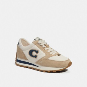 Chalk/Oat Coach Runner Men Sneakers | 5691YAKSB