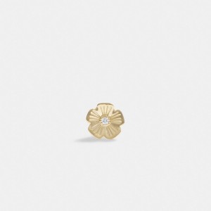 Gold Coach 14 K Gold Tea Rose Single Stud Earring Women Jewelry | 0976KNDHE