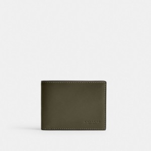 Green Coach Slim Billfold Wallet Men Billfolds | 6190LDYCB