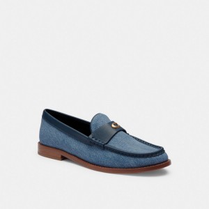 Indigo Denim Coach Jolene Loafer Women Flats & Loafers | 0461FDRYS