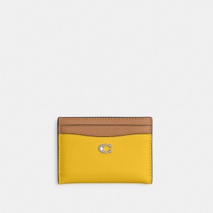 Silver / Multicolor Coach Essential In Colorblock Women Card Cases | 0182BPXOQ