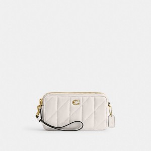 nappa leather/Brass/Chalk Coach Kira With Pillow Quilting Women Crossbody Bags | 5730JTNYH