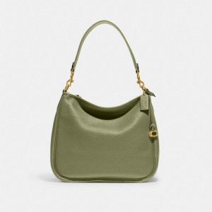 pebble leather/Brass/Moss Coach Cary Shoulder Bag Women Shoulder Bags & Hobos | 5189ISNPF