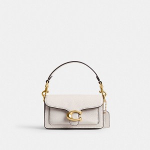 polished pebble leather/Brass/Chalk Coach Tabby Bag 12 Women Crossbody Bags | 9026PSNQY