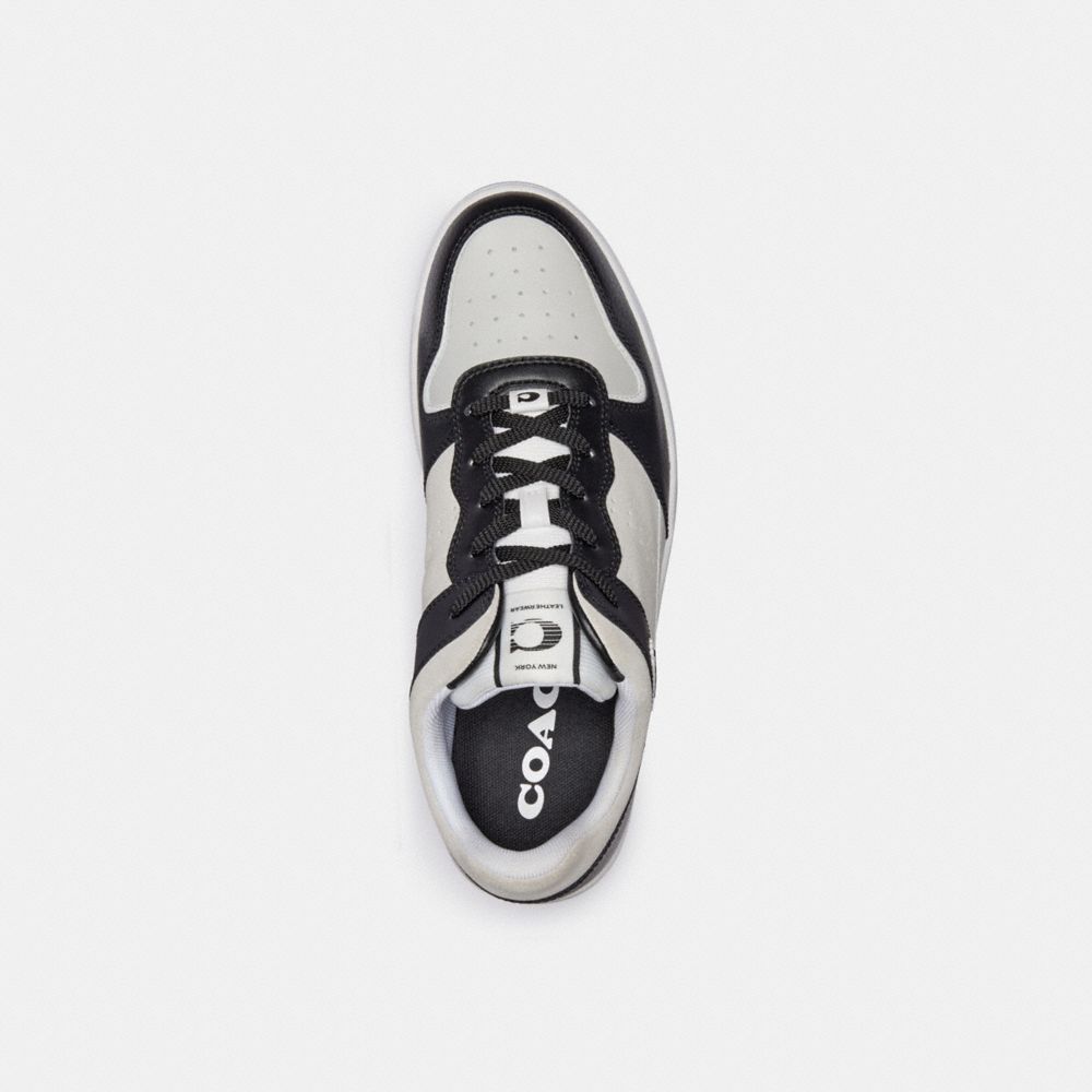 Black/Light Grey Coach C201 Men Sneakers | 9150XNEWO