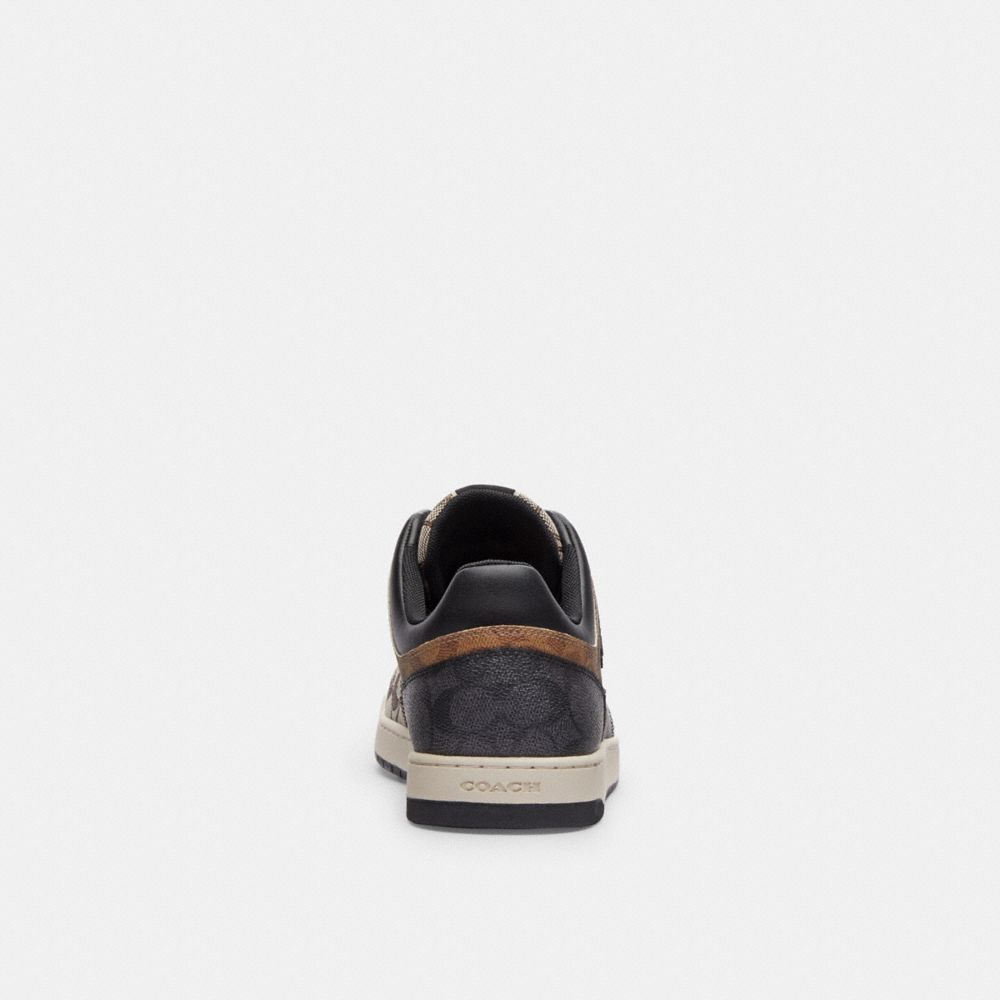 Black/Maple Coach C201 In Signature Men Sneakers | 3712VDCXF