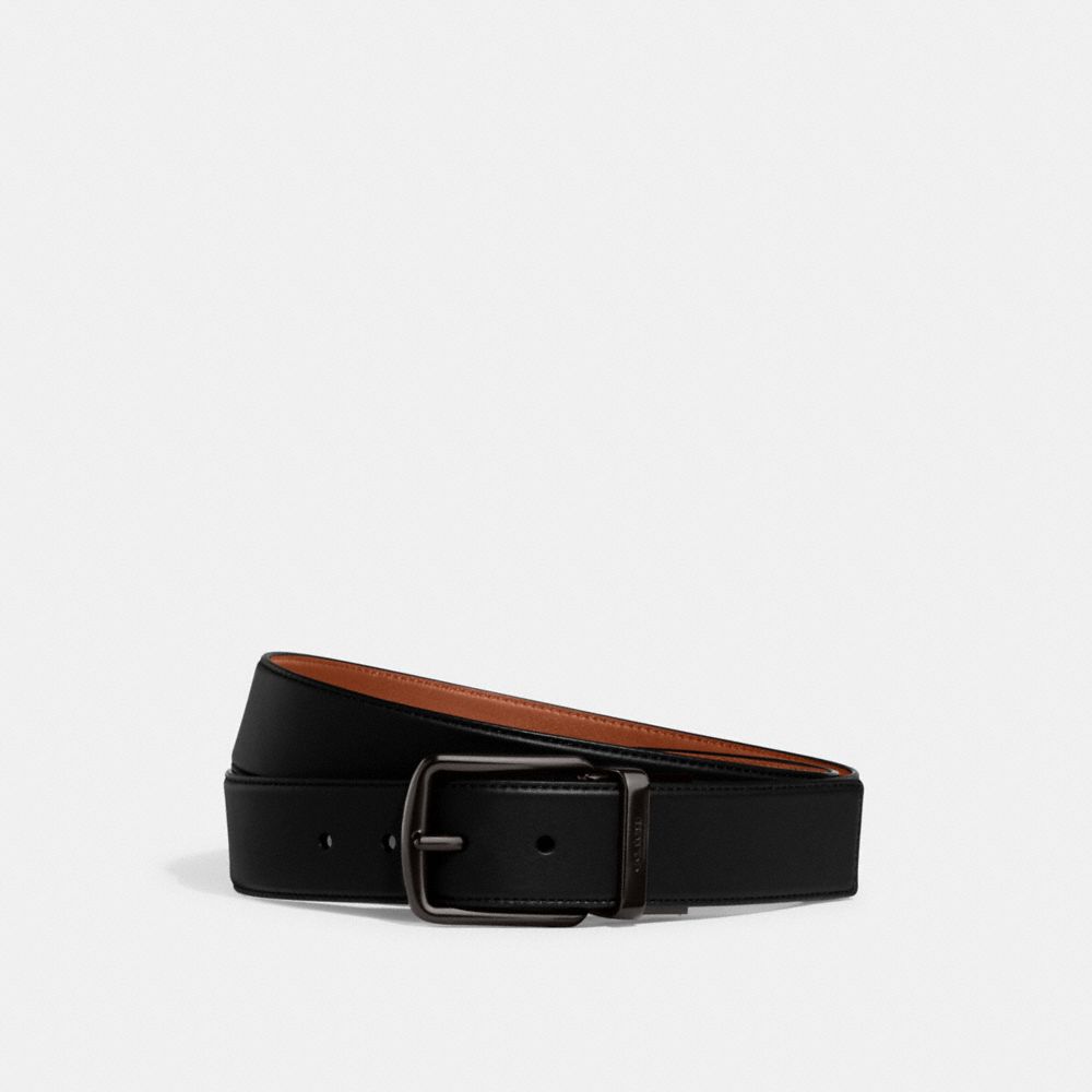 Black/Saddle Coach Harness Buckle Cut To Size Reversible Belt, 38 Mm Men Belts | 3907YQHED