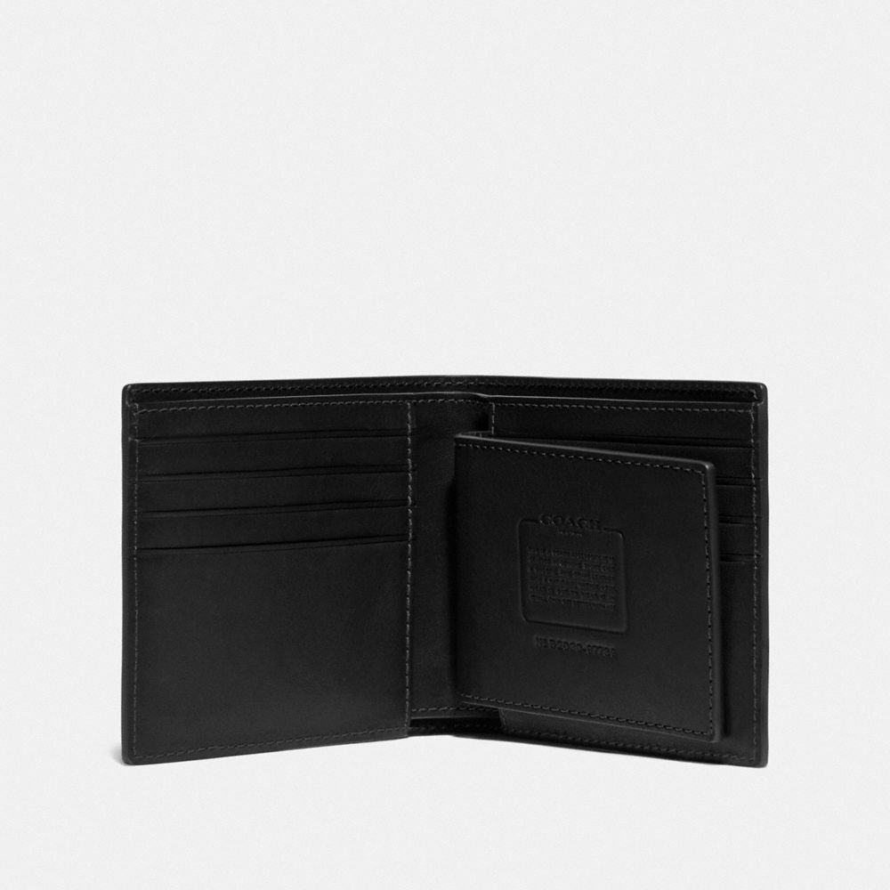 Black Coach 3 In 1 Wallet Men Billfolds | 0695OZMKX