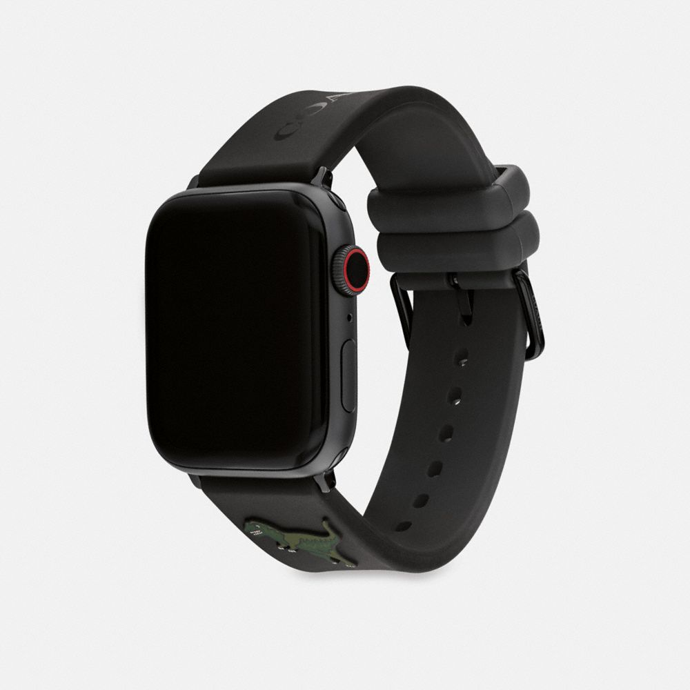 Black Coach Apple Watch® Strap, 42 Mm, 44 Mm And 45 Mm Men Watches | 5629OMVPS