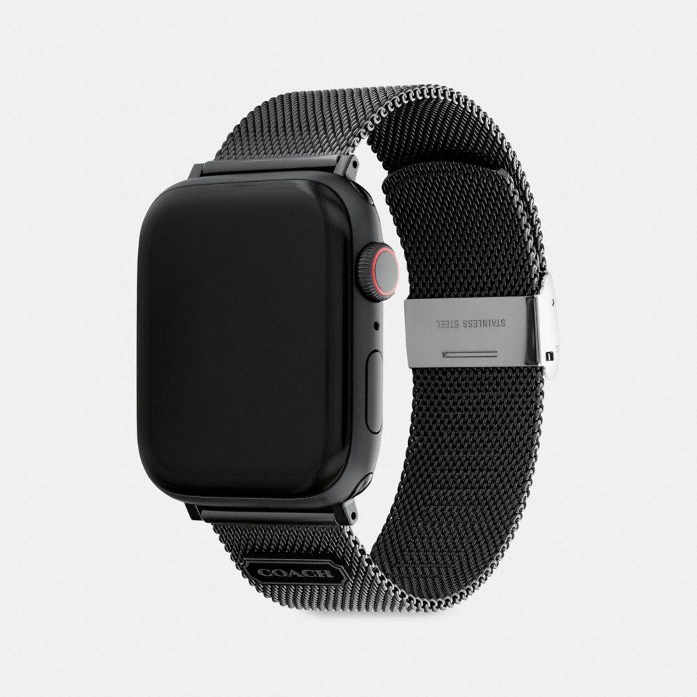 Black Coach Apple Watch® Strap, 42 Mm And 44 Mm Men Watches | 7129HOVKT