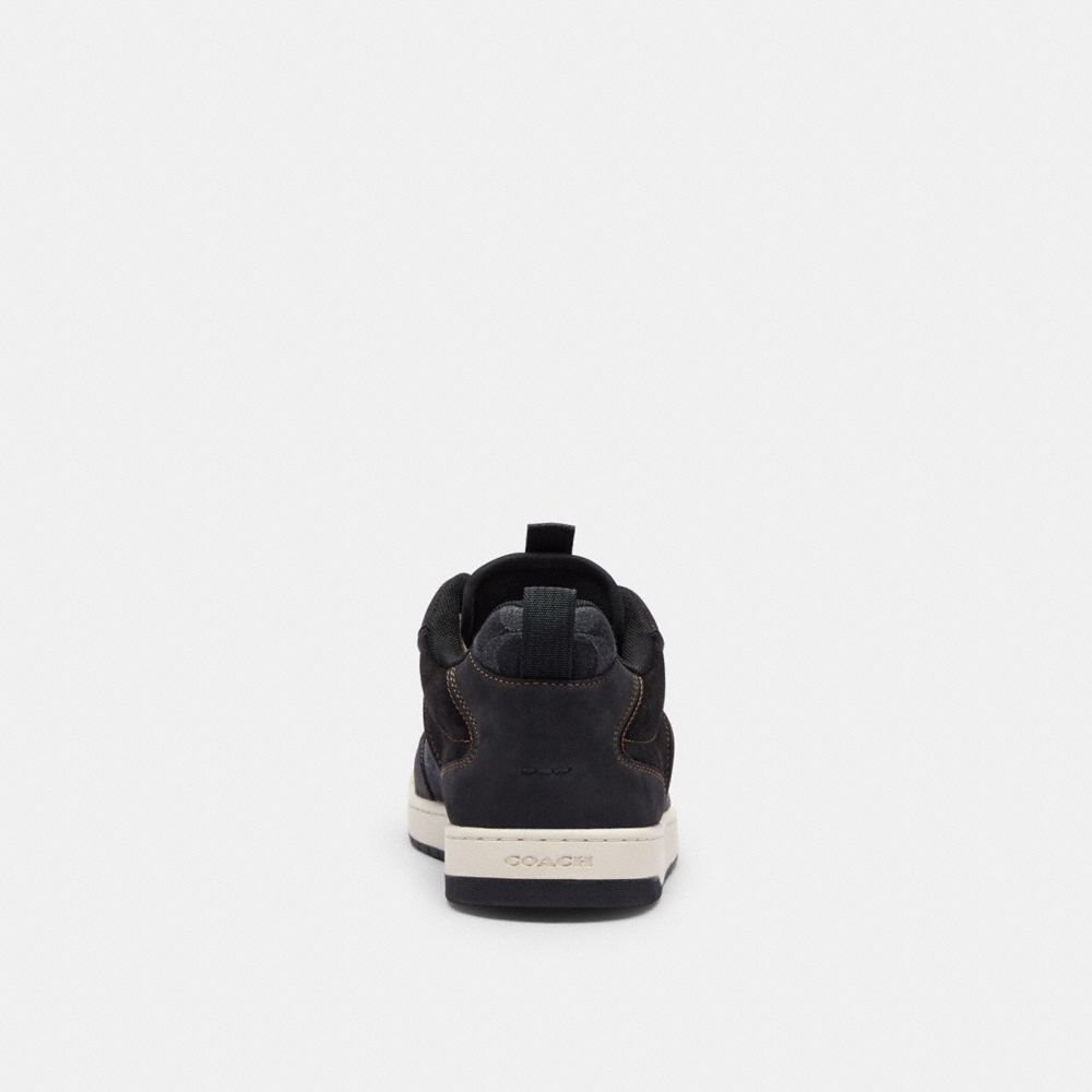 Black Coach C203 Men Sneakers | 6802HXSFB