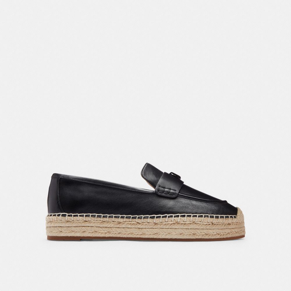 Black Coach Camilla Espadrille Women Flats & Loafers | 3152NBXJG