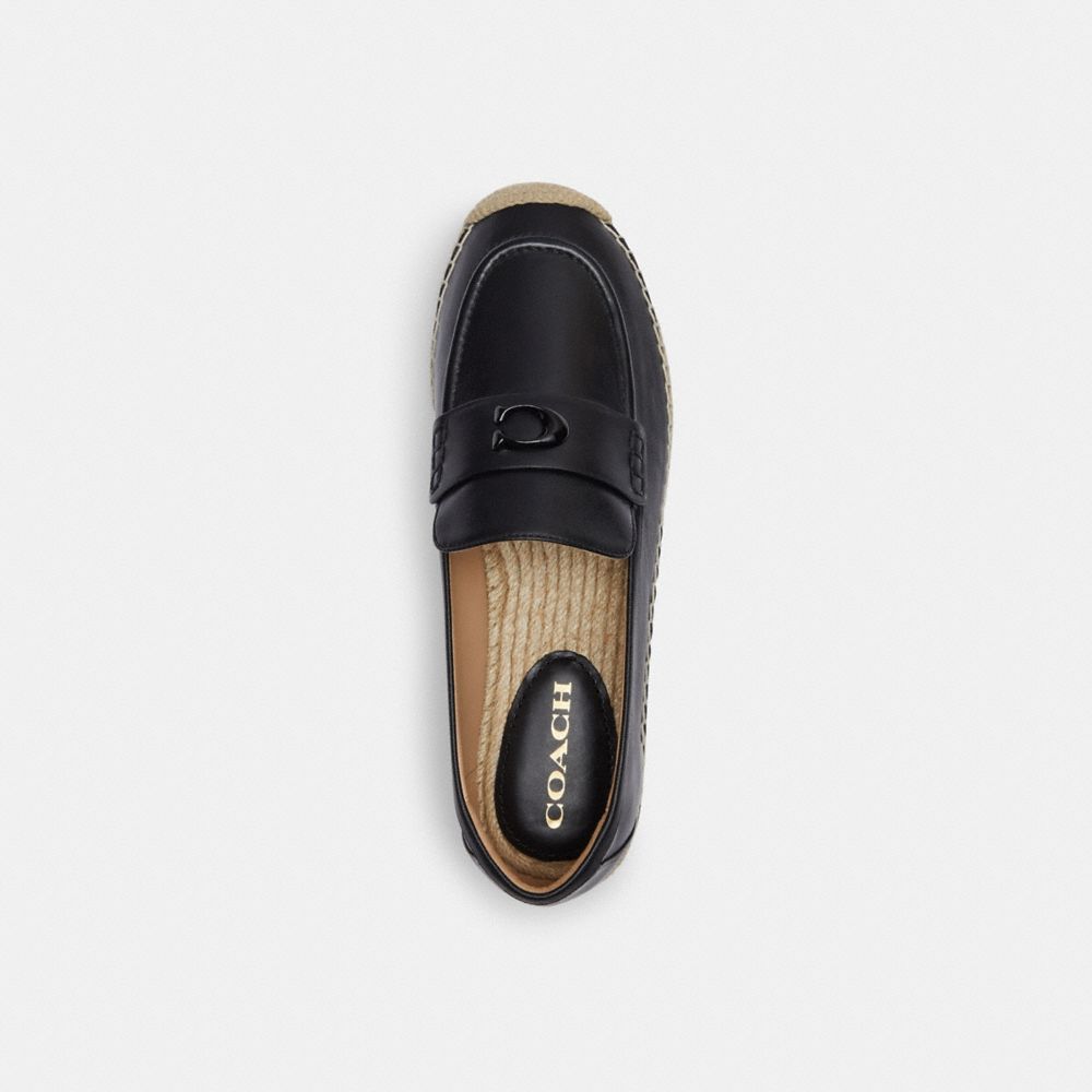 Black Coach Camilla Espadrille Women Flats & Loafers | 3152NBXJG