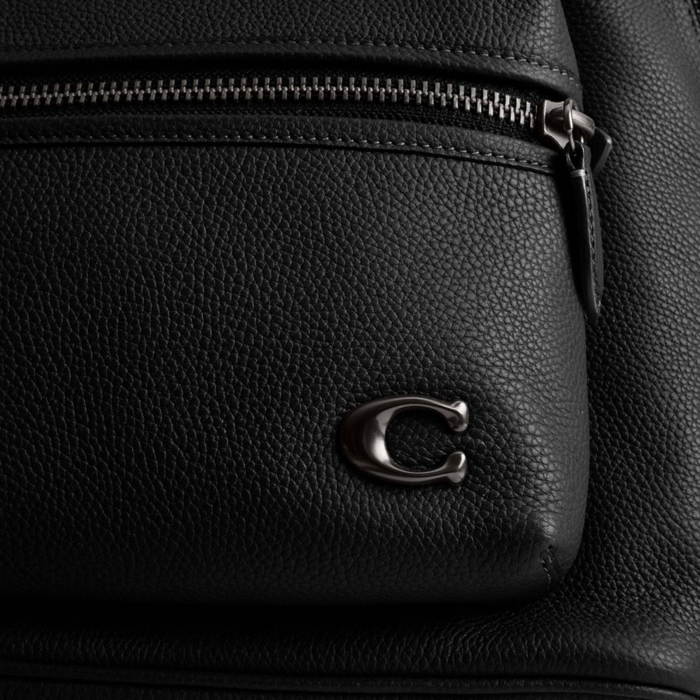 Black Coach Charter Men Backpacks | 9057SUONG