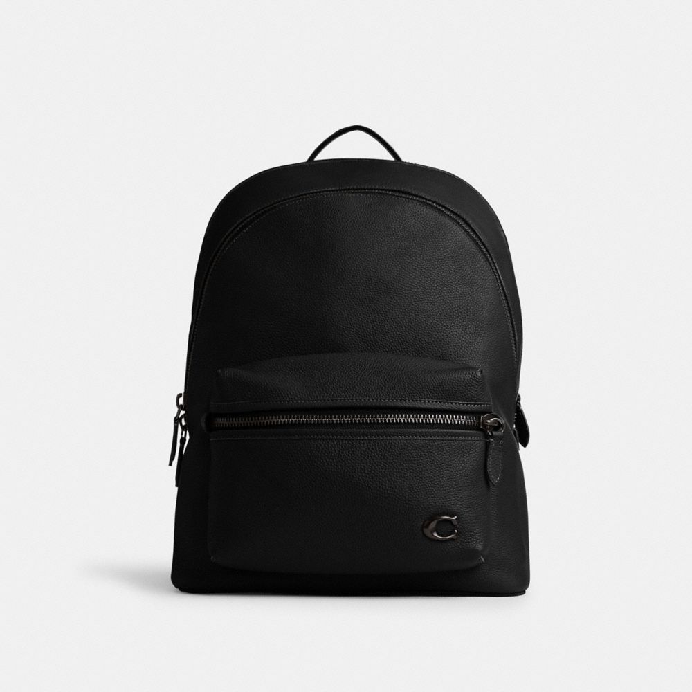 Black Coach Charter Men Backpacks | 9057SUONG