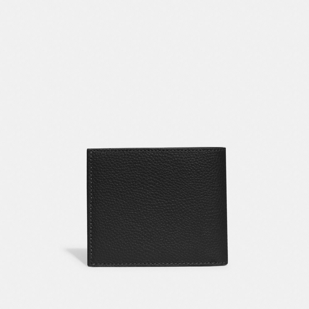 Black Coach Double Billfold Wallet Men Billfolds | 9625MQBUD