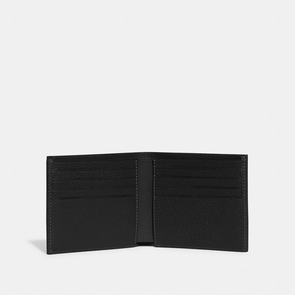 Black Coach Double Billfold Wallet Men Billfolds | 9625MQBUD