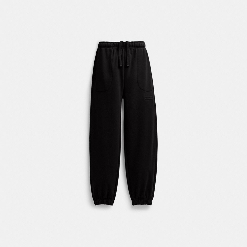 Black Coach Essential Solid Joggers Men Tops & Bottoms | 4781HLBJE