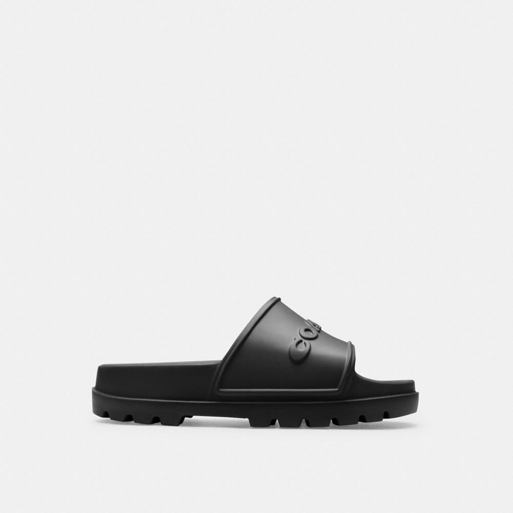 Black Coach Jesse Slide Men Sandals & Slides | 0156XWVCN