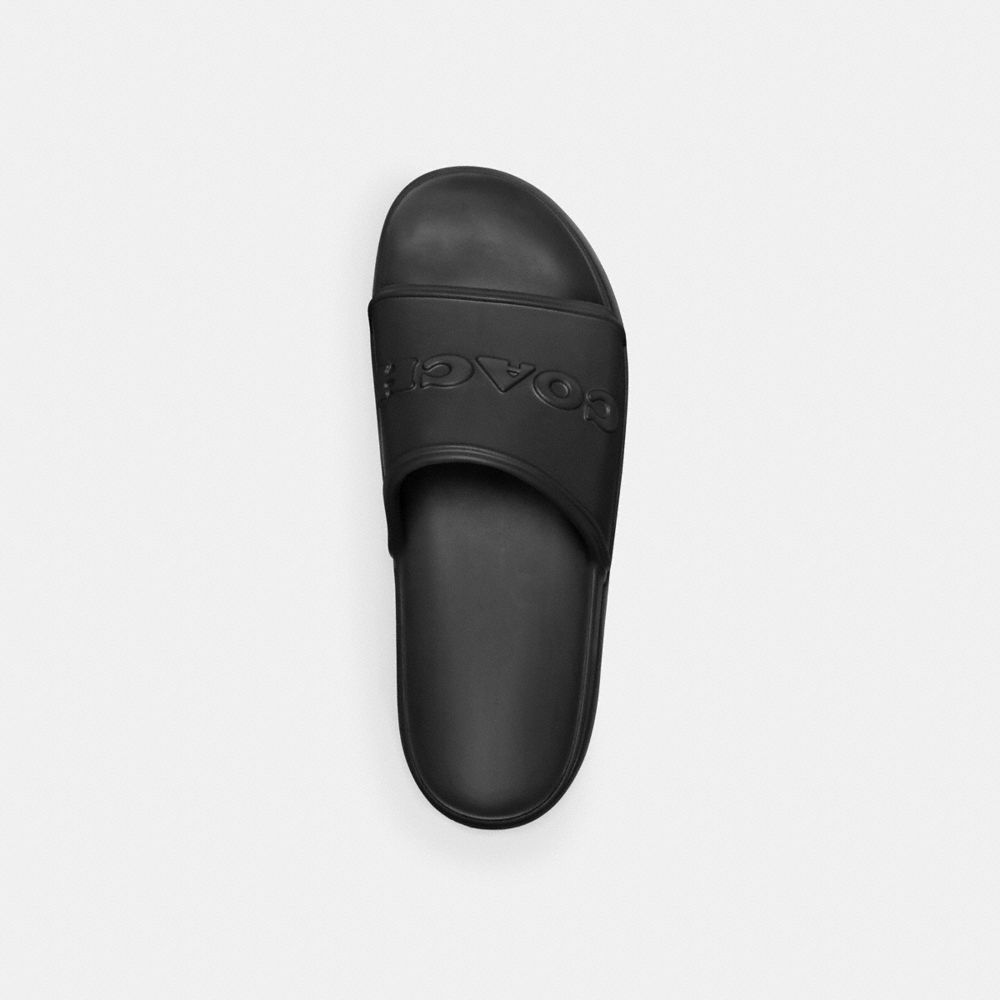 Black Coach Jesse Slide Men Sandals & Slides | 0156XWVCN