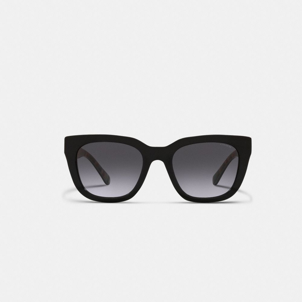 Black Coach Legacy Stripe Square Sunglasses Women Eyewear | 0642FGETV