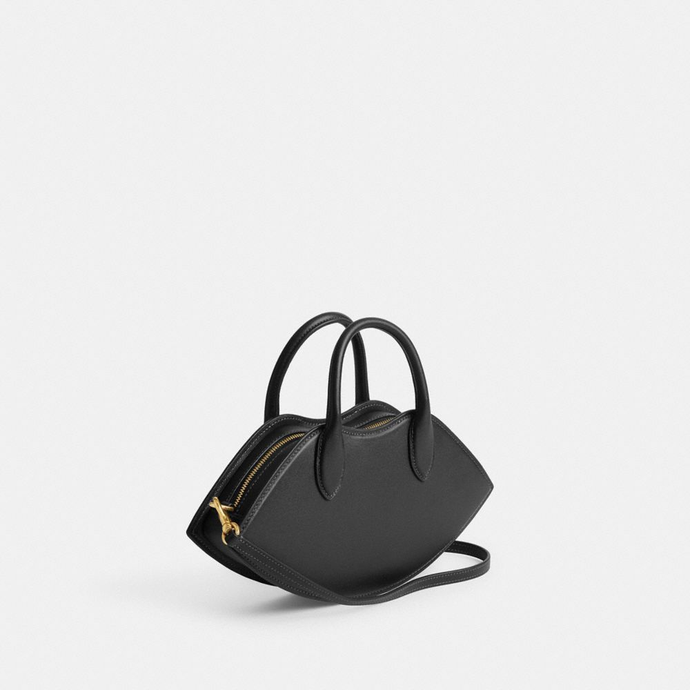 Black Coach Lip Bag Women Crossbody Bags | 0273GMPYA