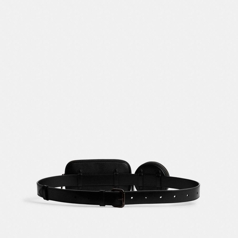 Black Coach Multi Pouch Men Belt Bags | 5698VGBTL