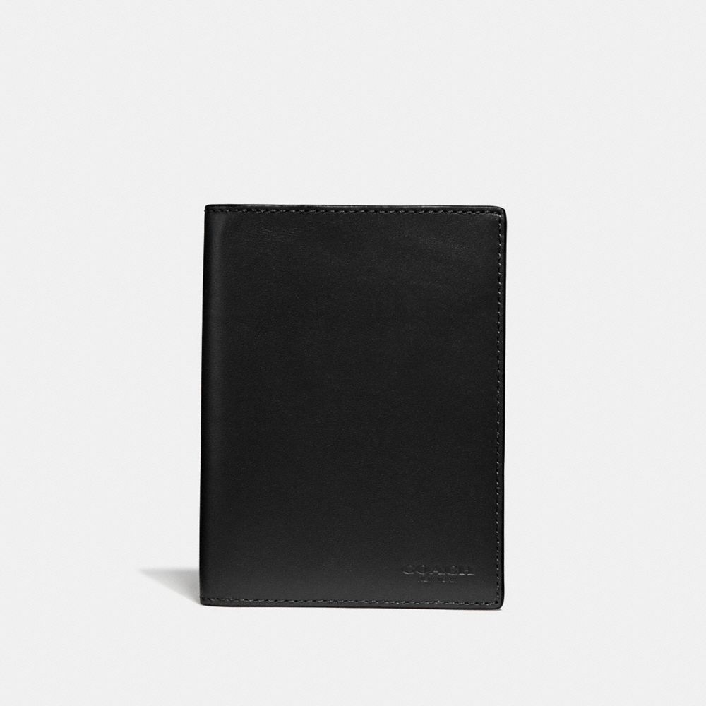 Black Coach Passport Case Women Tech & Travel | 7096MISJN