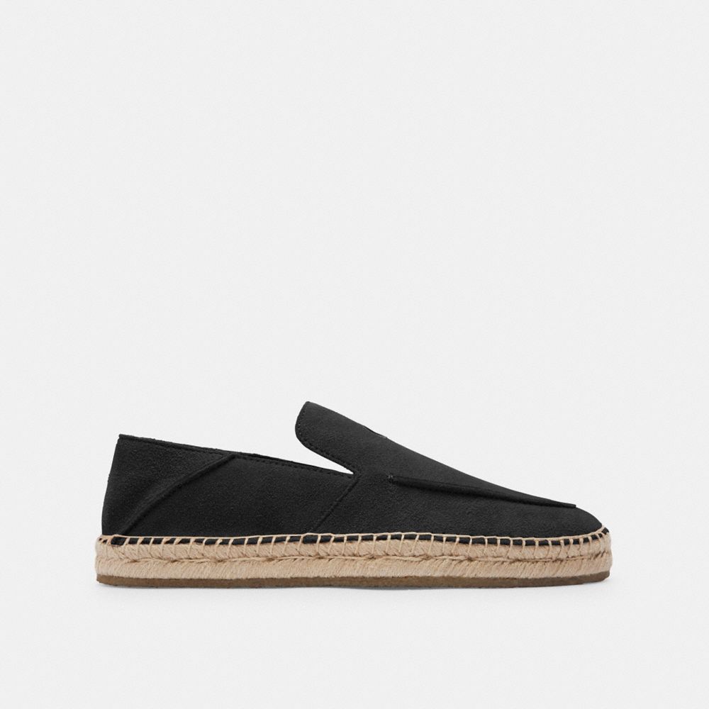 Black Coach Reilly Espadrille Men Loafers & Drivers | 0642WQBXJ