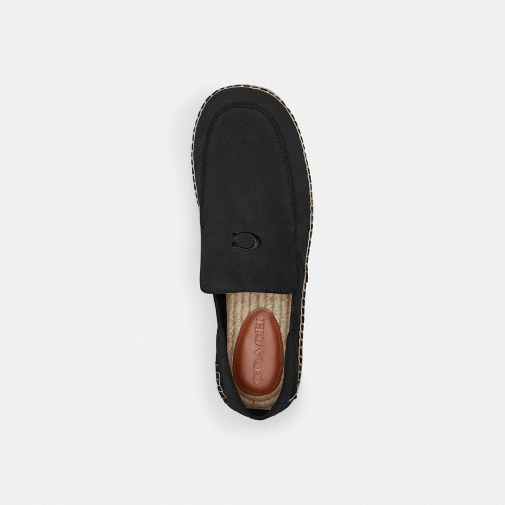 Black Coach Reilly Espadrille Men Loafers & Drivers | 0642WQBXJ