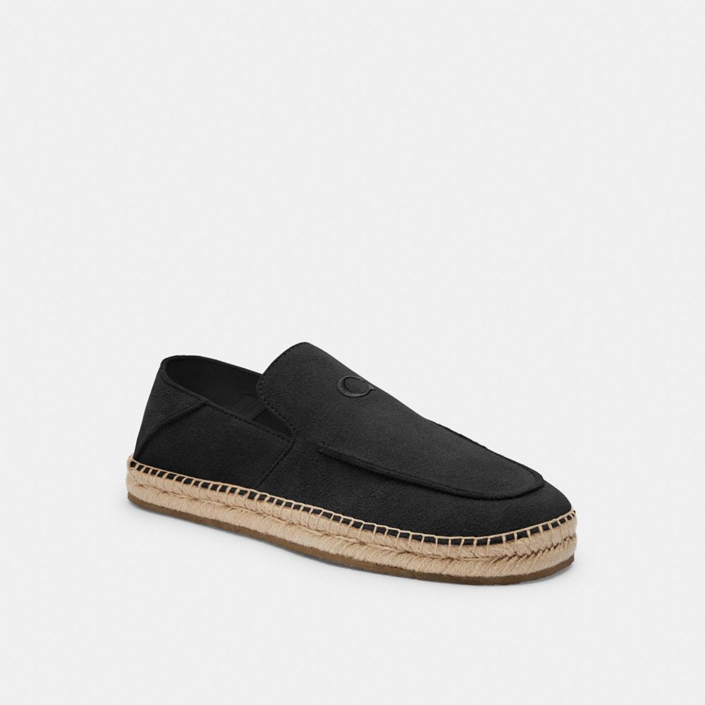 Black Coach Reilly Espadrille Men Loafers & Drivers | 0642WQBXJ