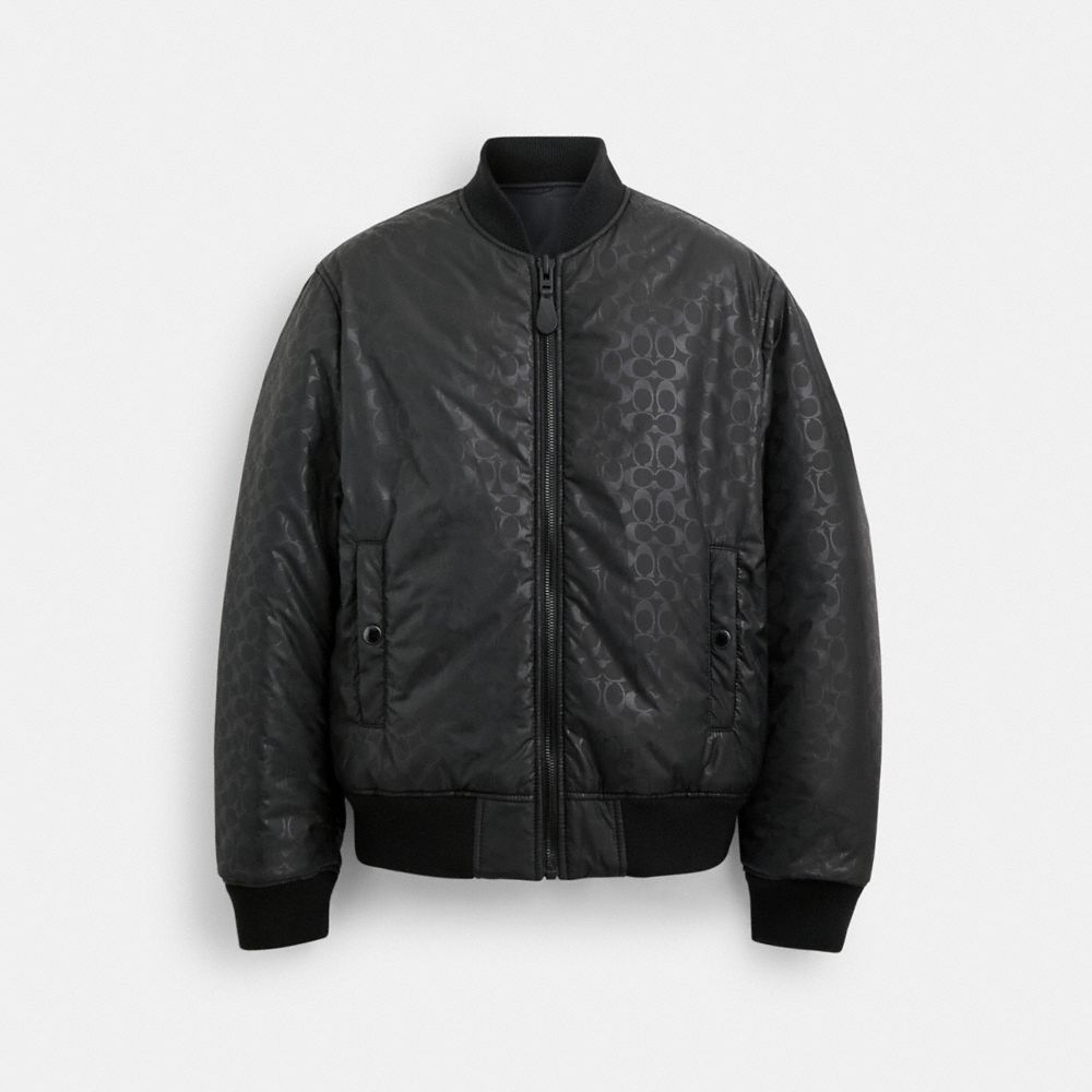 Black Coach Reversible Ma 1 Jacket Men Jackets & Outerwear | 9241XMBQR