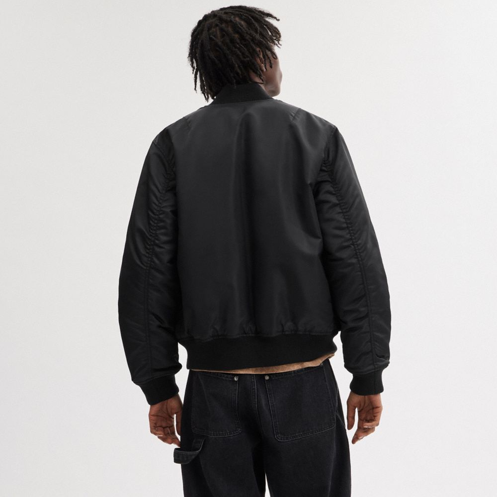 Black Coach Reversible Ma 1 Jacket Men Jackets & Outerwear | 9241XMBQR