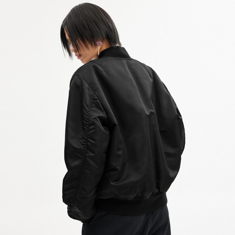 Black Coach Reversible Ma 1 Jacket Men Jackets & Outerwear | 9241XMBQR