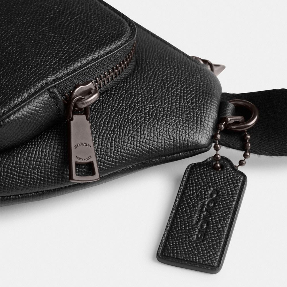 Black Coach Signature Canvas Interior Detail Men Belt Bags | 0526ATWKN