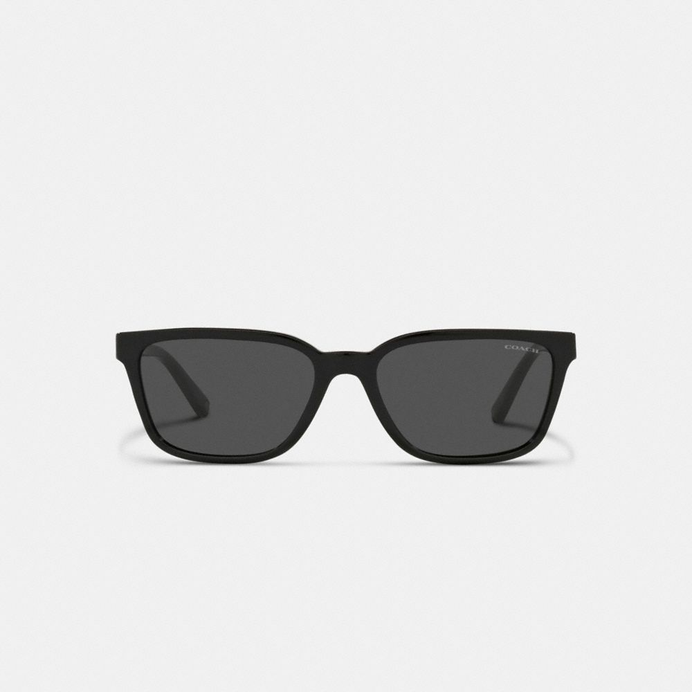 Black Coach Signature Workmark Square Men Sunglasses | 5437EZMGF