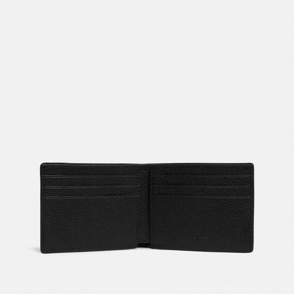 Black Coach Slim Billfold Wallet In Signature Leather Men Billfolds | 0984HYNQD