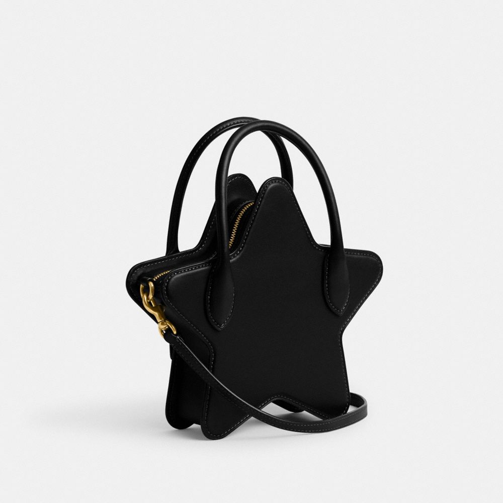 Black Coach Star Bag In Regenerative Leather Women Crossbody Bags | 7582UPNLO