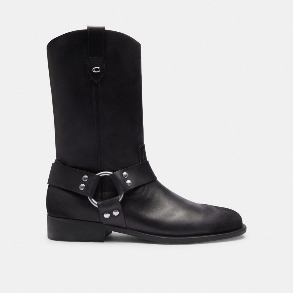 Black Coach Tara Biker Boot Women Boots | 4216BNVUL