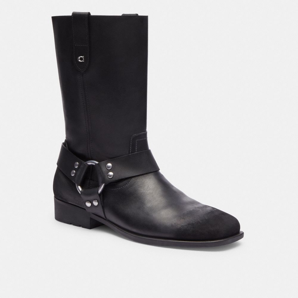 Black Coach Tara Biker Boot Women Boots | 4216BNVUL