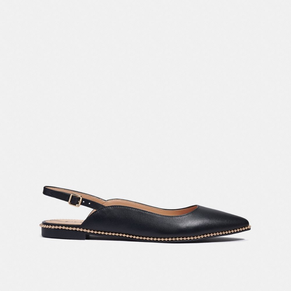 Black Coach Vae Skimmer Women Flats & Loafers | 3795ESNLP